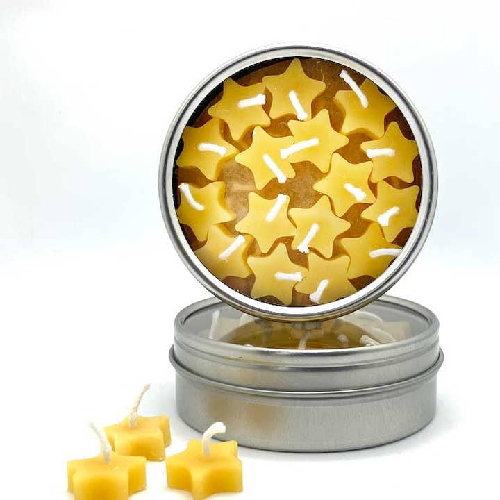 Star Beeswax Candles for wholesale by Mae Botanicals