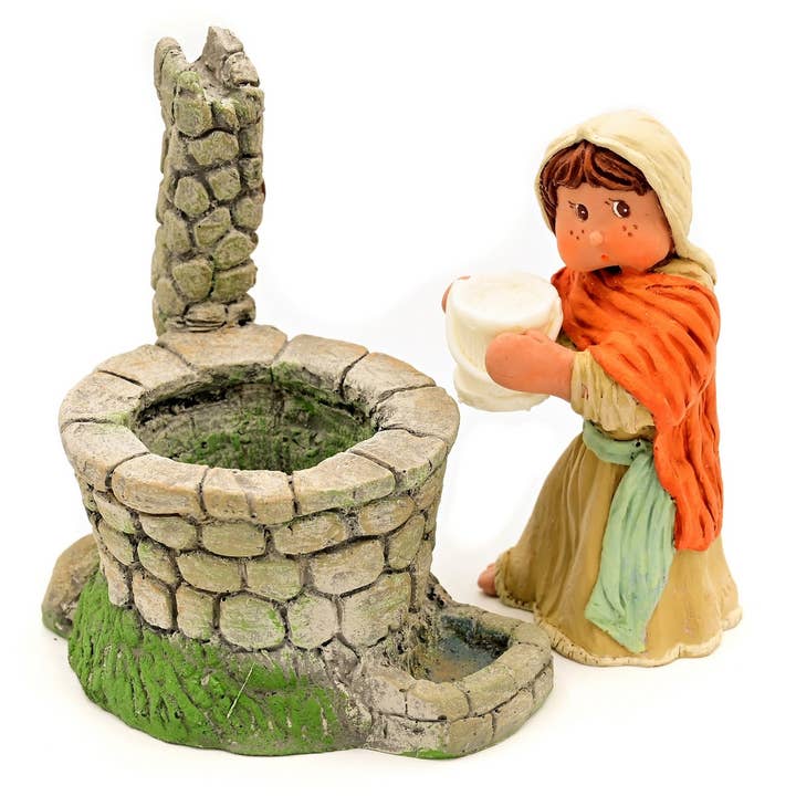 Pozzo con pastorella 13 Cm 10 Cm per la vendita all'ingrosso da parte di Cuqui
