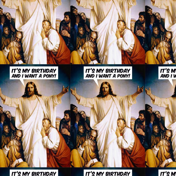 Dean Morris Cards - Wholesale Wrapping Paper Roll - I Want a Pony Christmas Gift Wrap2