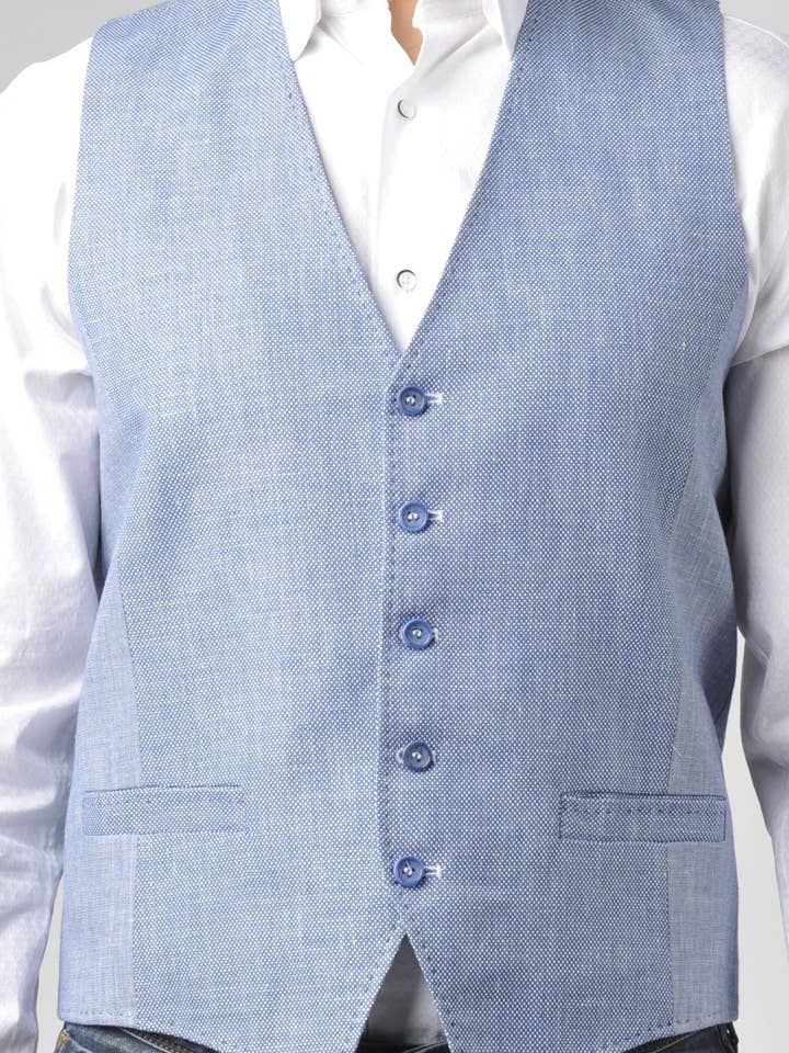 Veste formelle bleu poudré pour la vente par Luchiano Visconti