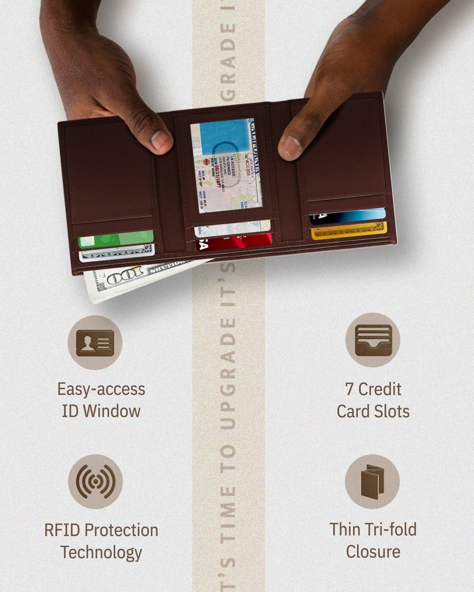 Access Denied Accessories - Wholesale Wallet - Men's - Trifold Wallets for Men Slim RFID Blocking Wallet Gifts Man13