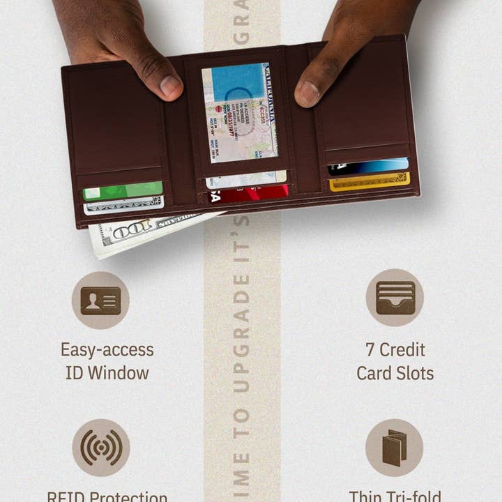 Access Denied Accessories - Wholesale Wallet - Men's - Trifold Wallets for Men Slim RFID Blocking Wallet Gifts Man13