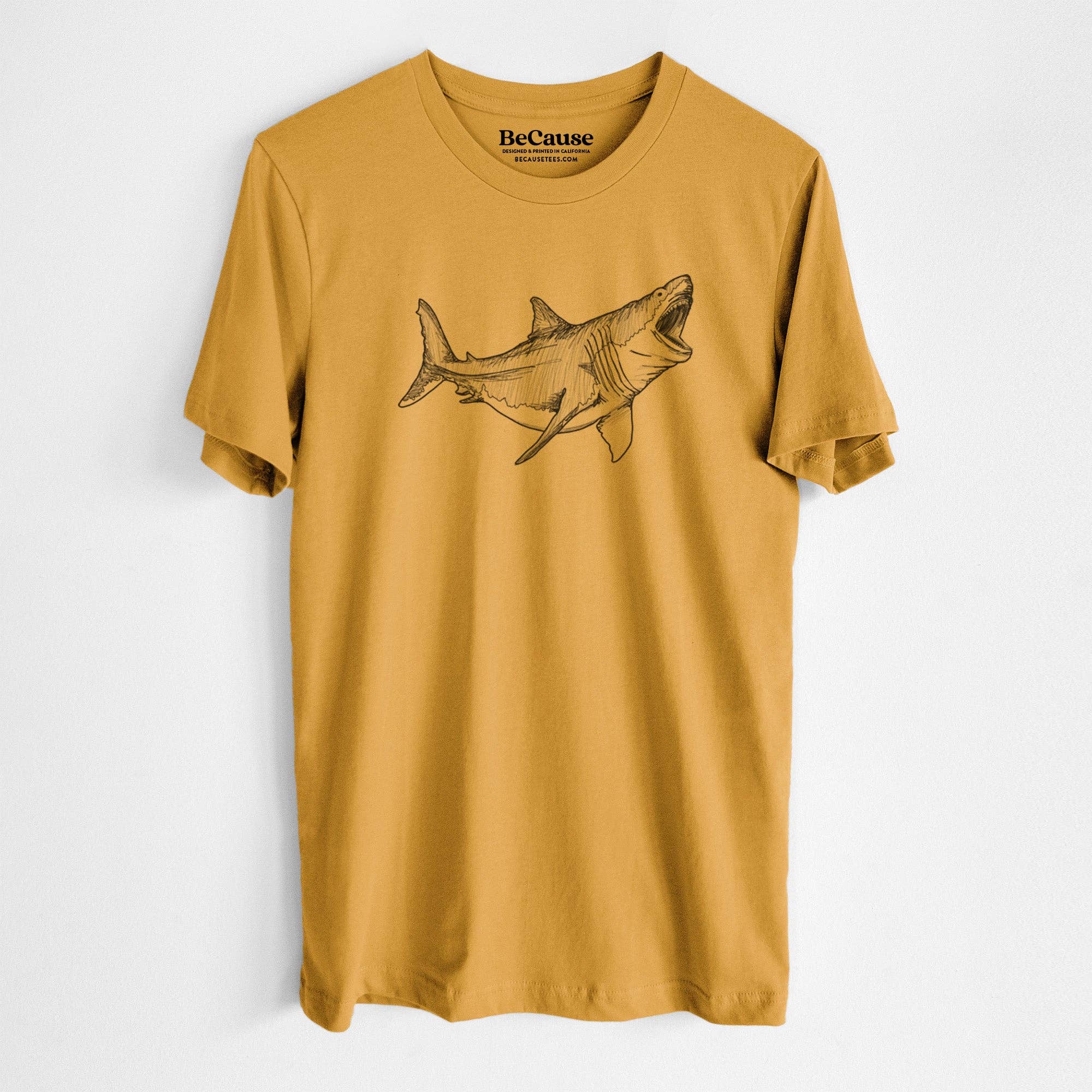 Because Tees - Vente T-shirt sérigraphié – unisexe - Mégalodon - Otodus Megalodon - T-shirt unisexe à col rond 100 % coton léger5