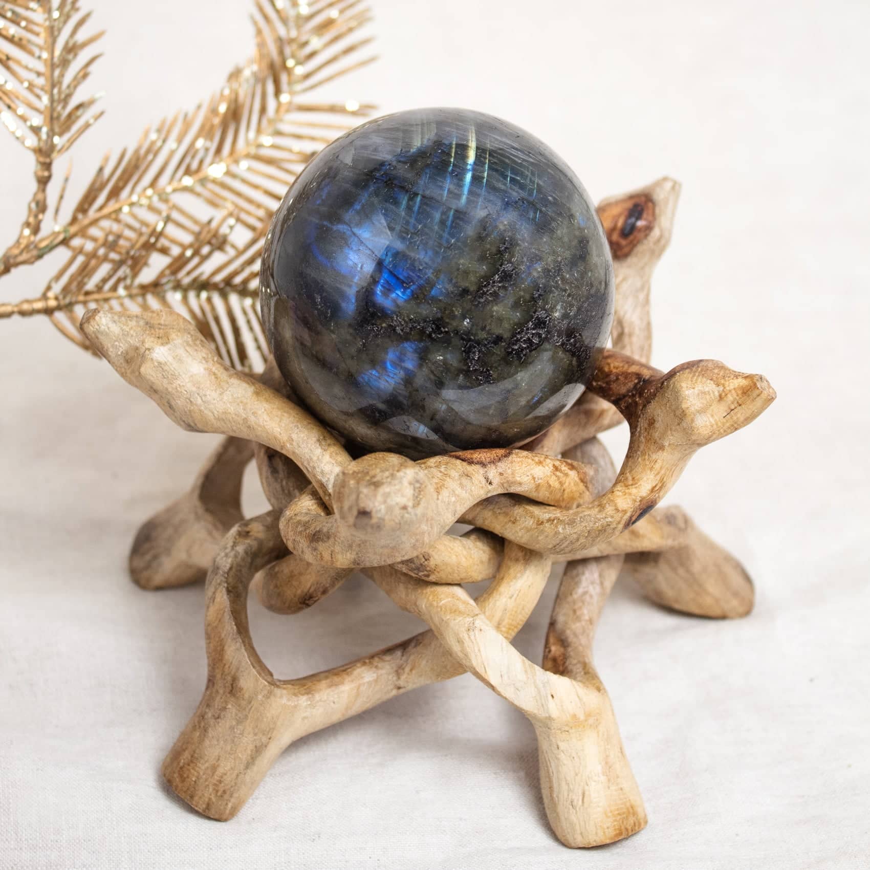 Tiny Rituals - Wholesale Spiritual Stone/Crystal - Labradorite Sphere - 1 of a Kind - Large - AAA Premium Quality18