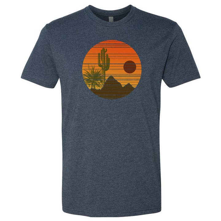 "Mirage" Unisex Shirt (Heather Navy) for wholesale by Tanline Printing