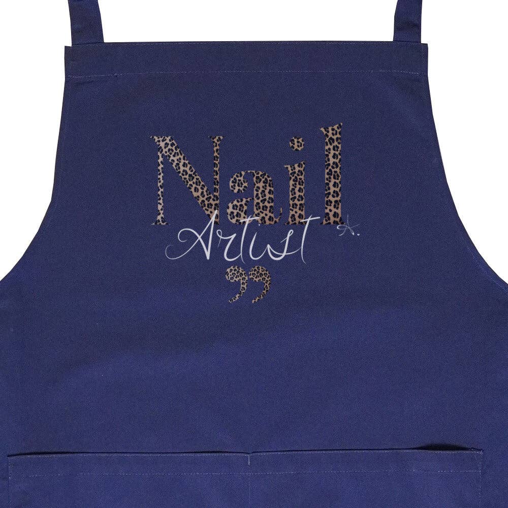 Doriana Cosmetics GmbH - Wholesale Apron - Apron with pocket - nail artist leopard pattern3