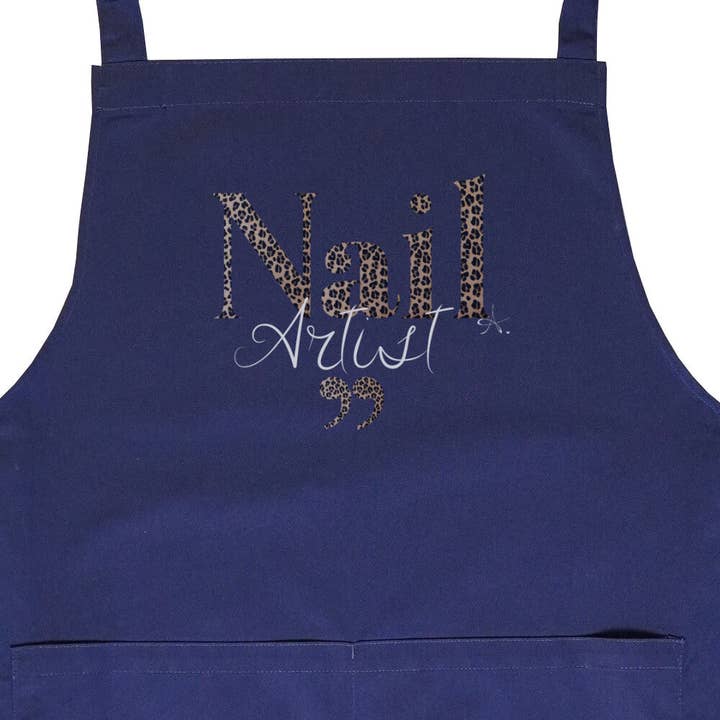 Doriana Cosmetics GmbH - Wholesale Apron - Apron with pocket - nail artist leopard pattern3
