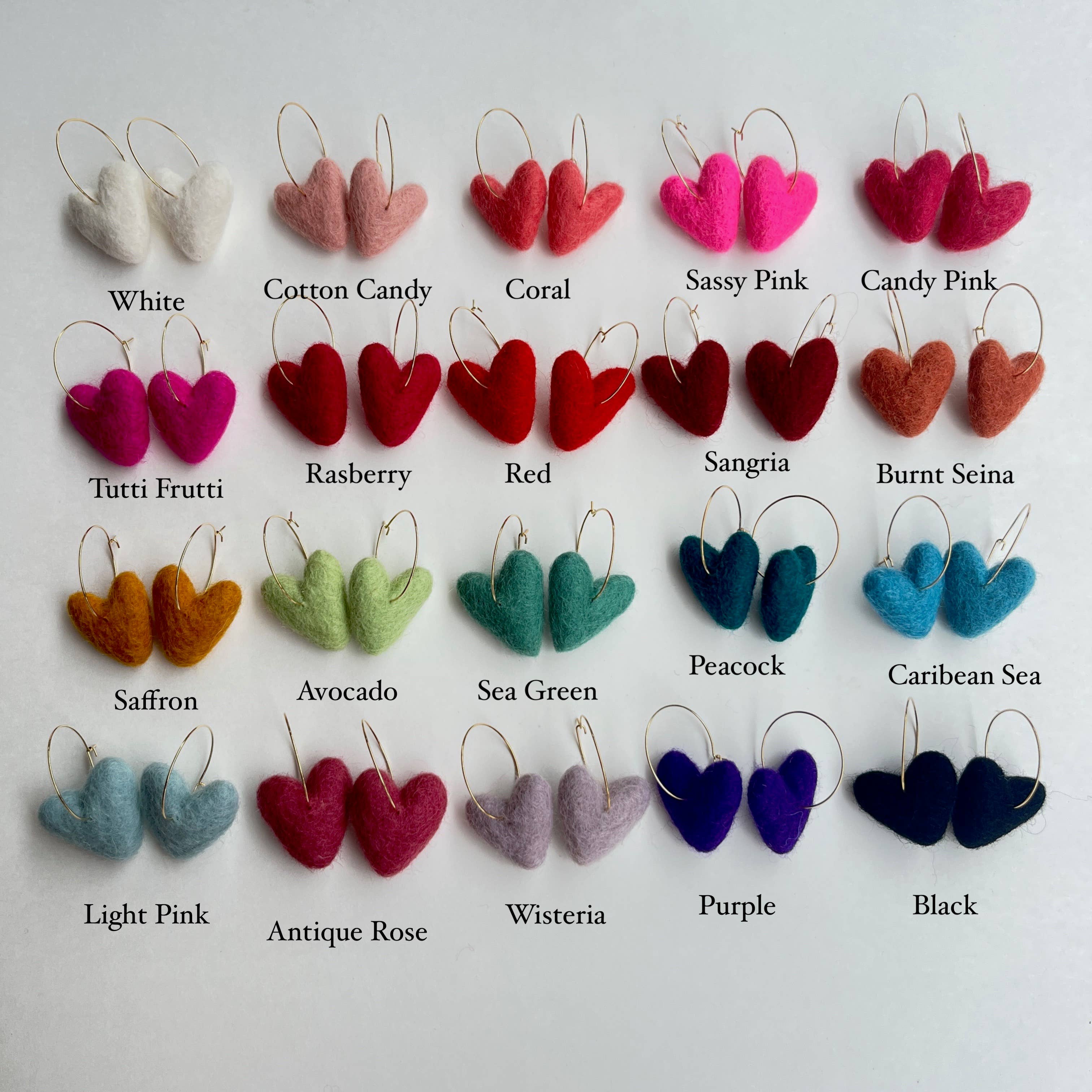 Honey Loom Designs – wholesale Dangle earrings – Heart Felt Valentine's Day Hoop Earring1