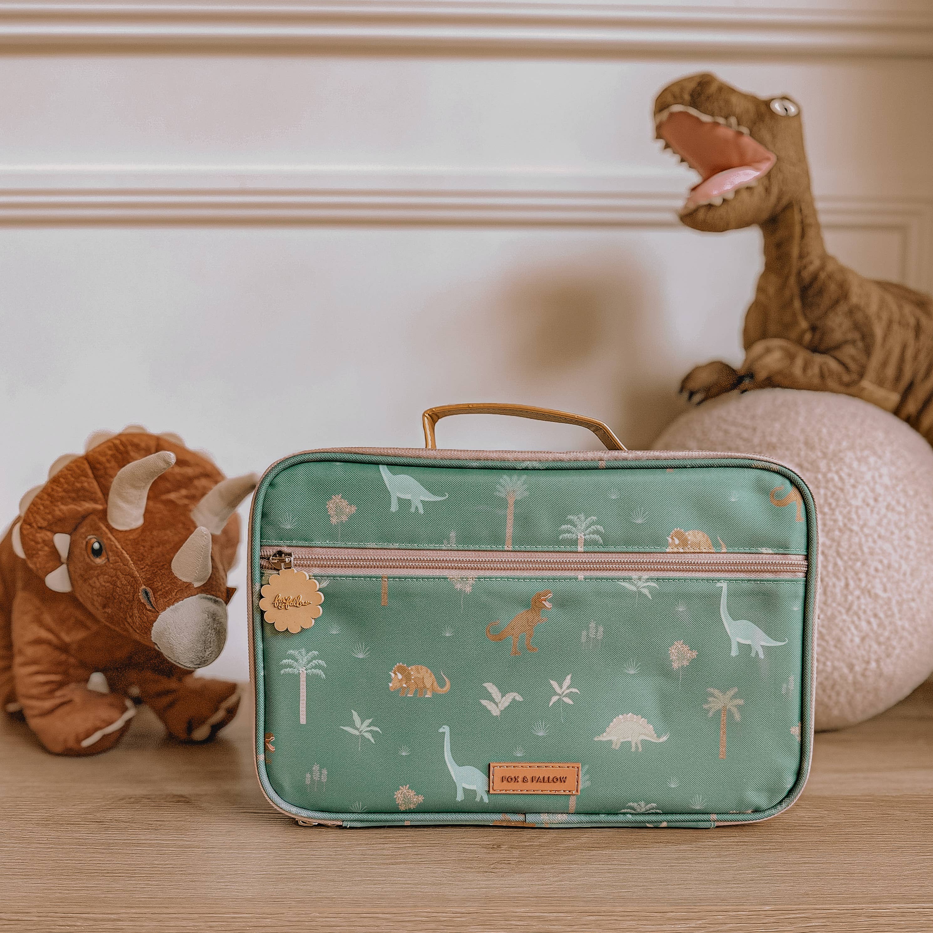Fox & Fallow - Venta al por mayor Bolsa para almuerzo/fiambrera - Niños - Bolsa de Almuerzo Grande Dinos7
