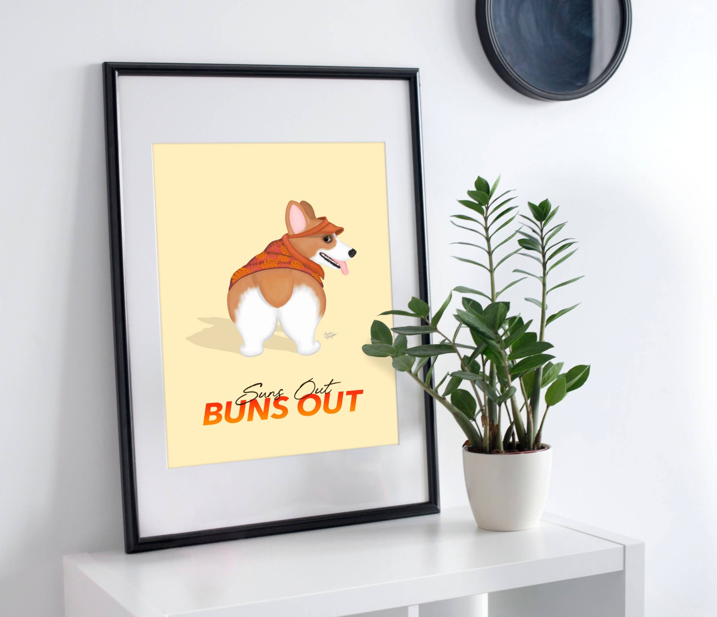 Laura Bergsma Studio - Wholesale Art Print - Corgi Dog Art Print, Suns Out Buns Out5