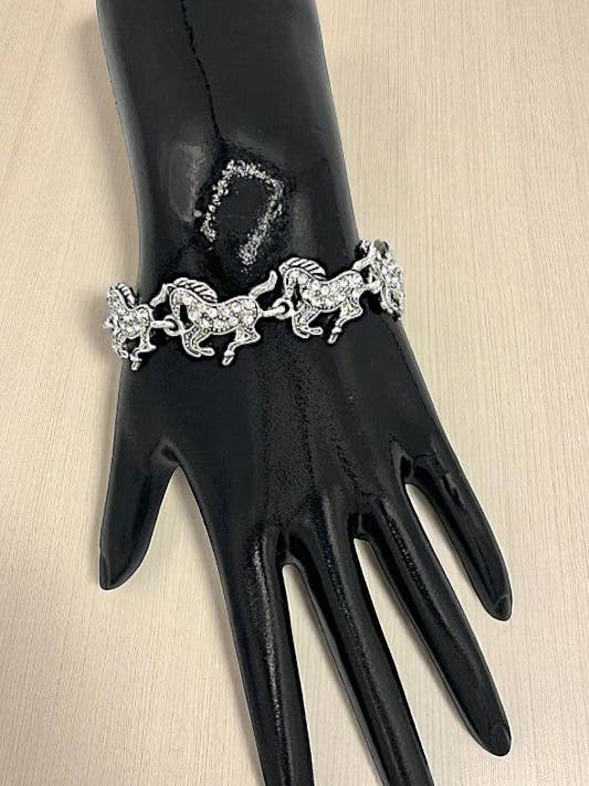 GEM PAVE PAARDEN SCHAKELARMBAND voor wholesale door Andrea Bijoux