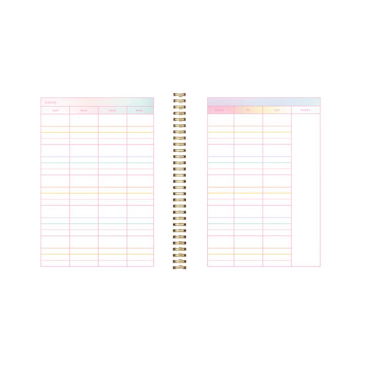 Talking Out of Turn - Vente Agendas - Planificateur perpétuel - Rainbow Gradient8