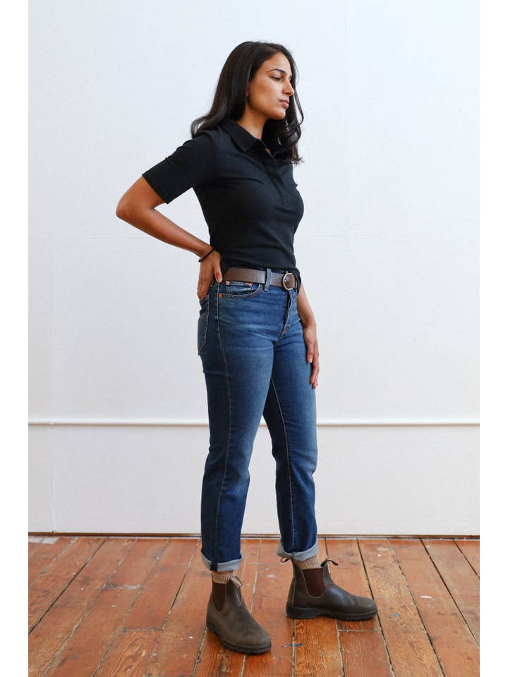 Orejas – Engroshandel Polo - Dame – Mellemærmer Hemp Pique poloshirt1