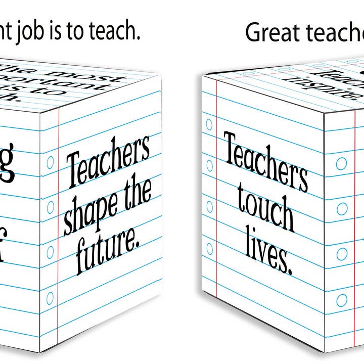 Important Job Teacher Cube - 4X4 Square Cube for wholesale by Sixtrees