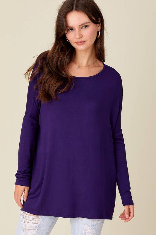 A.gain – wholesale Tunic – Women’s – 11003L07 - SOLID LONG SLEEVE PIKO TOP12