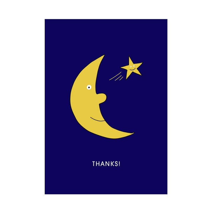 Merci Lune & Étoile ! Mini Carte pour la vente par STUDIO TODD