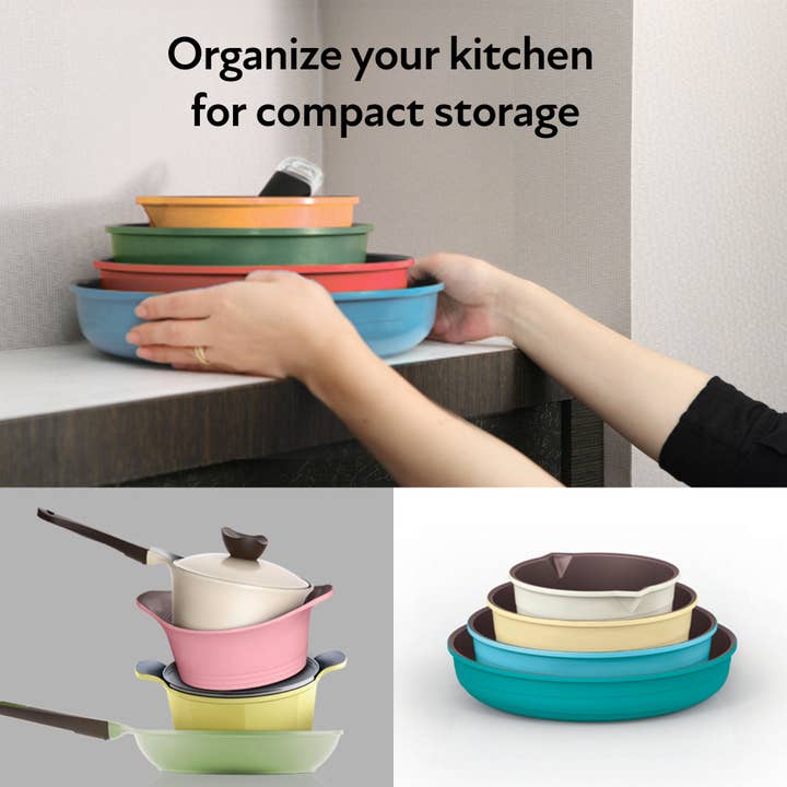 Neoflam - Wholesale Cookware Set - MIDAS 9-Piece set - Misty Forest w/Detachable Handle