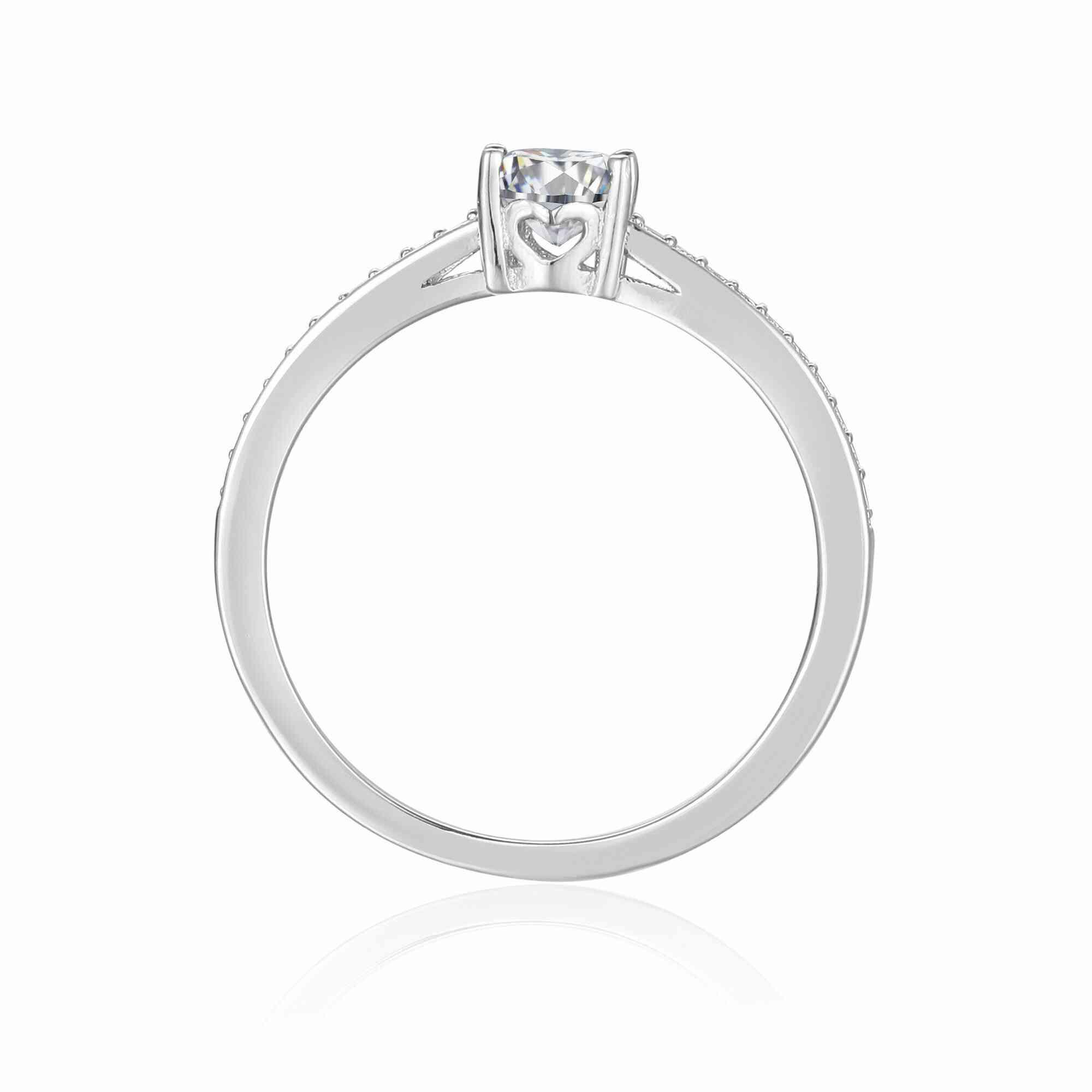 FCJ Jewelry LLC – wholesale Engagement ring – Sterling Silver Created Moissanite Oval Solitaire Ring2