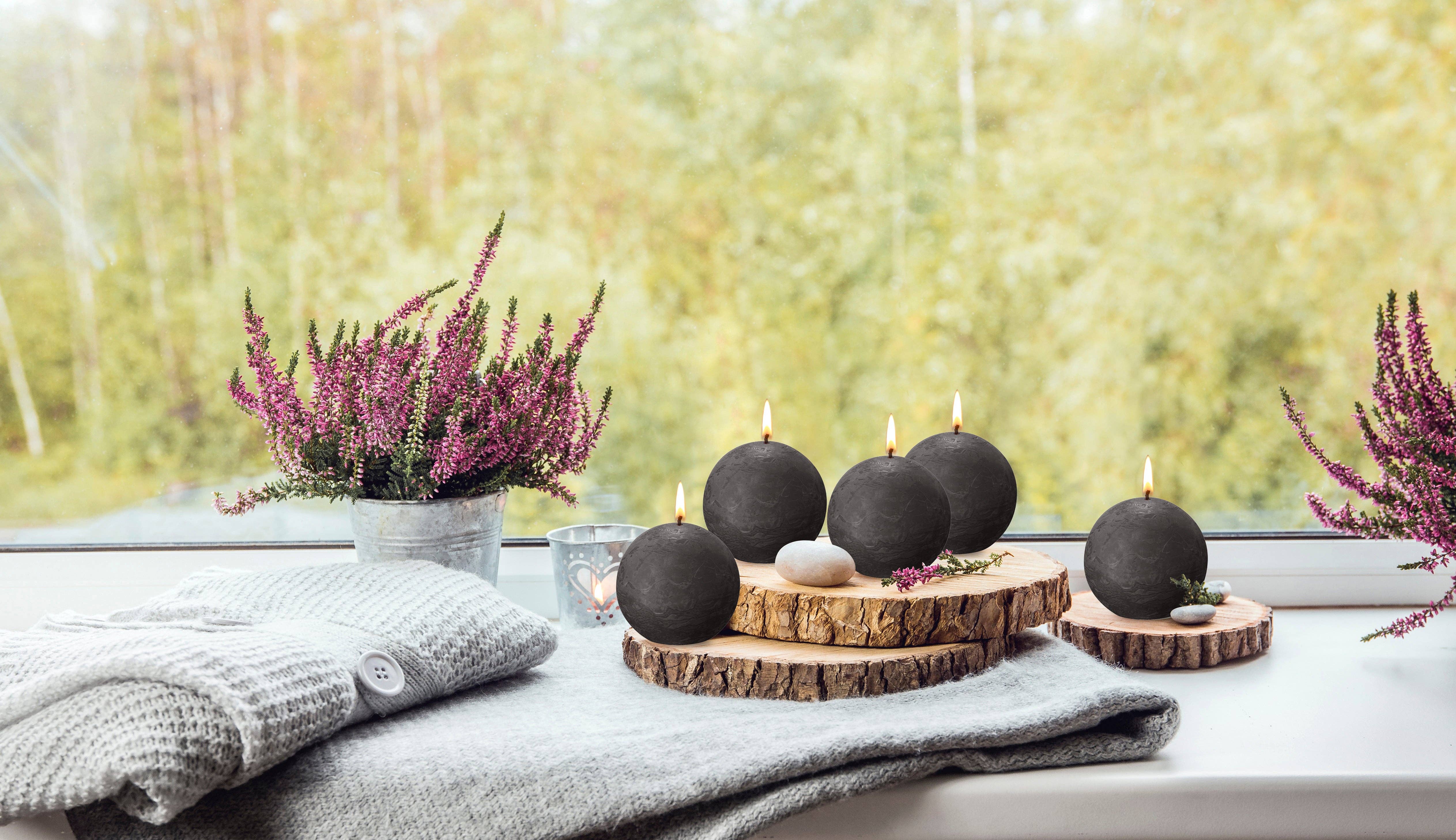 BOLSIUS – Velas de decoração por atacado – 6 Velas rústicas 3" - Inperfuted - Natural - Eco-Friendly - Cera Plant-Based - **Vendido Individualmente75