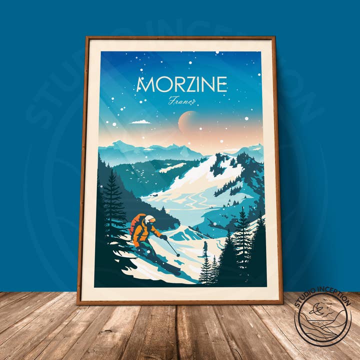 Morzine, France, impression de style traditionnel pour la vente par Studio Inception
