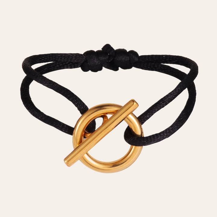 BRACELET ACIER CORDON pour la vente par WHOOPSY DAISY