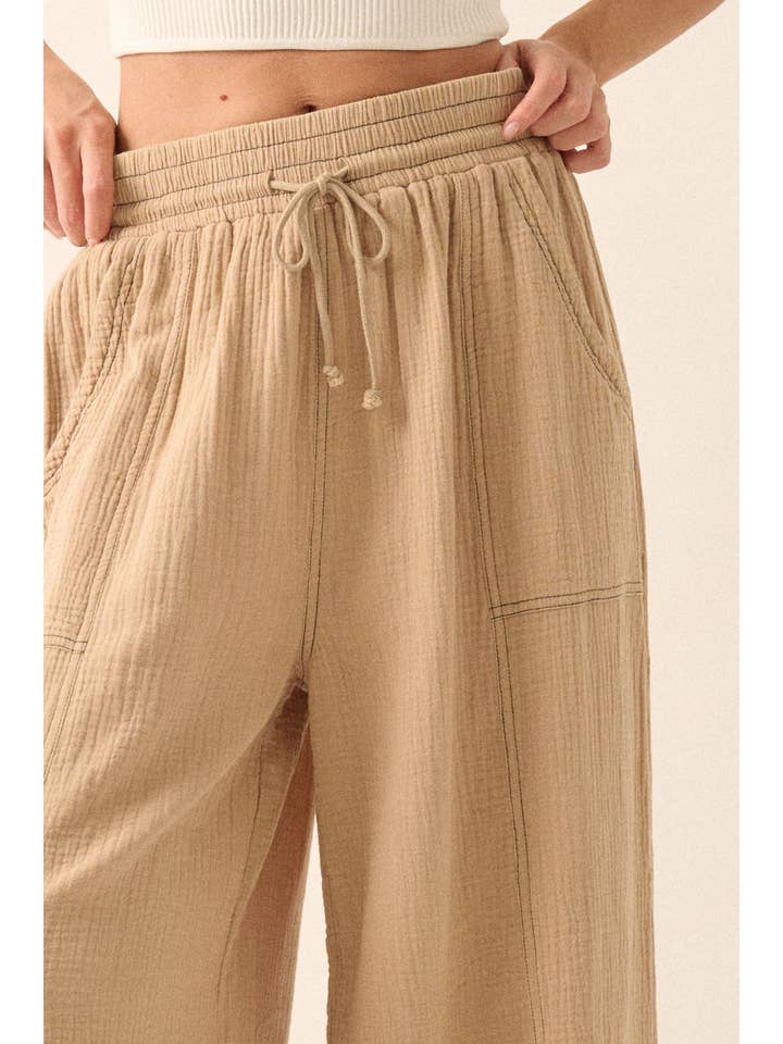 Promesa USA - Wholesale Pants - Women's - Mineral Washed Crinkle Cotton Parachute Pants5