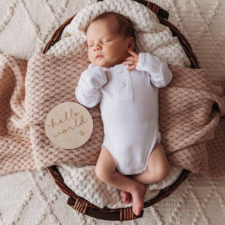 Snuggle Hunny - Wholesale Bodysuit (Non-Footed) - Baby - Milk Long Sleeve Organic Bodysuit