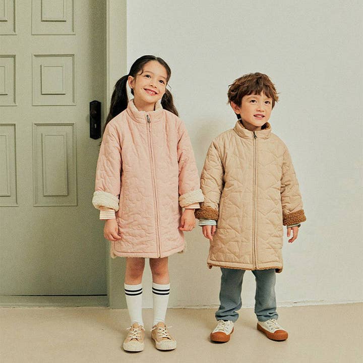 ToTo Heros - Wholesale Puffer Jacket - Kids - Quilt & Teddy Reversible Long Jacket12