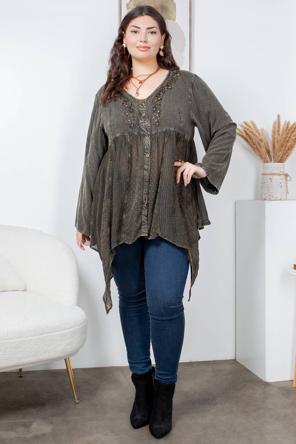 Young Threads - Wholesale Tunic - Women's - Bohemian Rhapsody: Stonewashed Rayon Women Top14