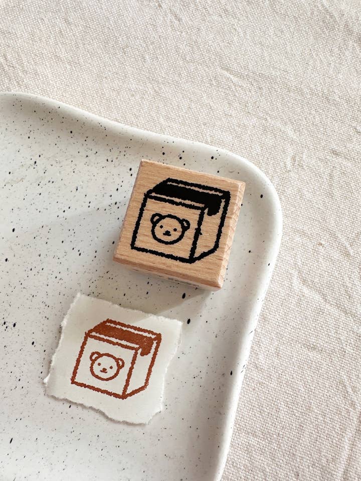 Happy Mail Wooden Stamp for wholesale by Bloom Paper Studio