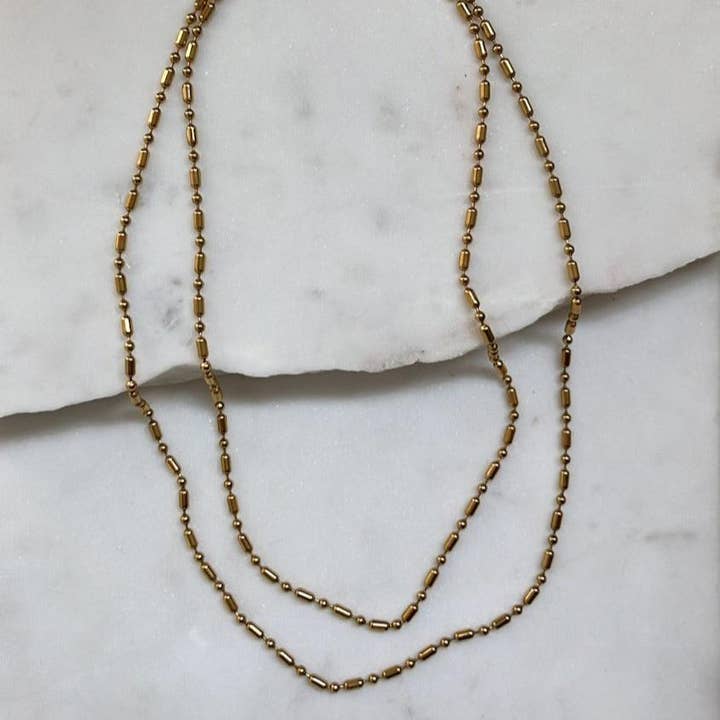 MORSE | Collier à chaîne à billes pour la vente par Alexandra Kathlyn Accessories