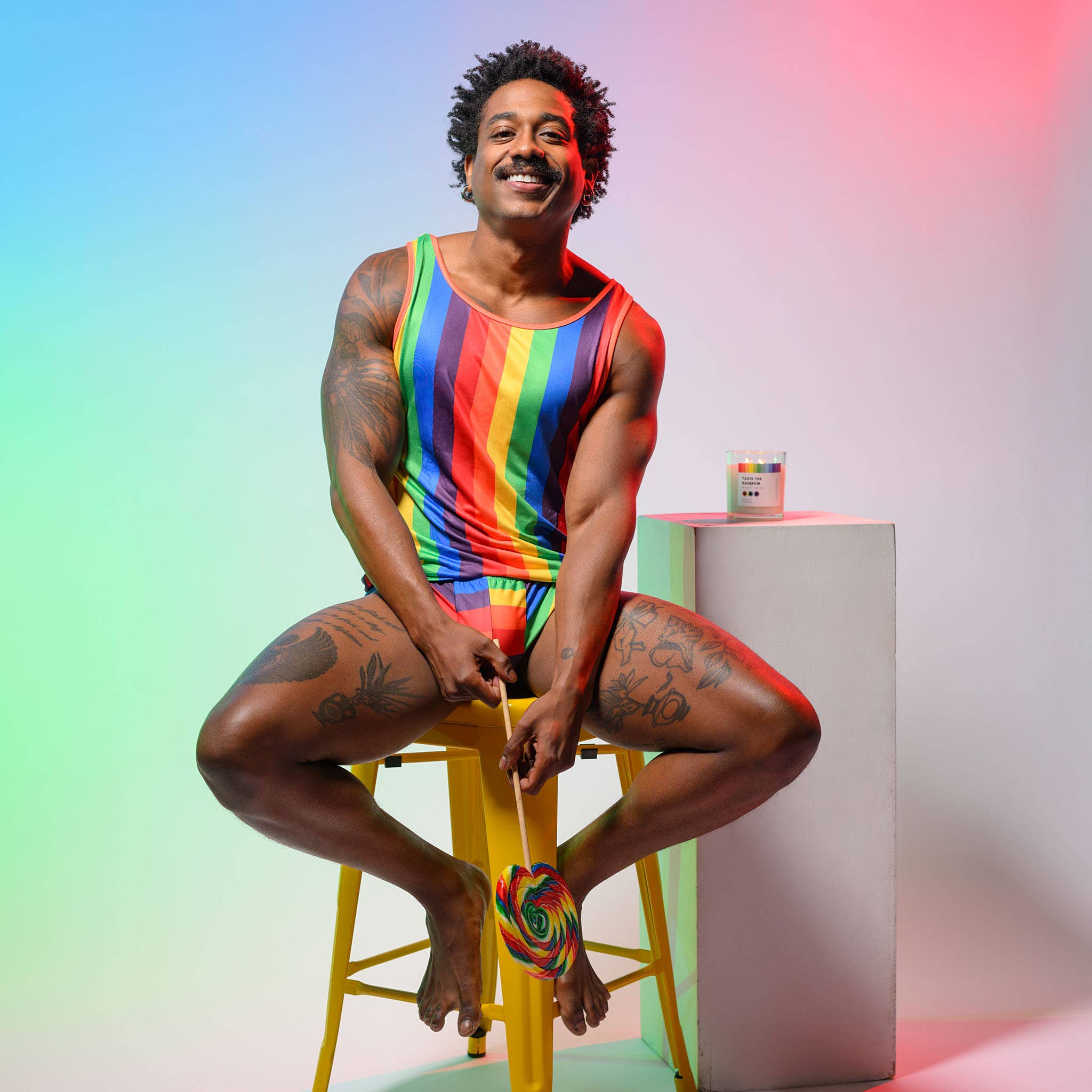 Regular Ass Candles - Wholesale Novelty Candle - TASTE THE RAINBOW Red Currant, Goji, Sugarcane 11oz Candle2