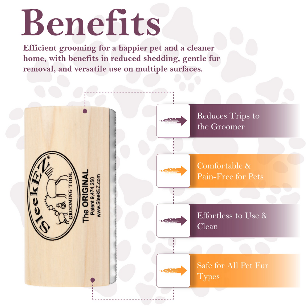SleekEZ – Engroshandel Pelsplejeredskab til kœledyr – Hund – SleekEZ® hundebørste til fældning og pleje (13 cm)8