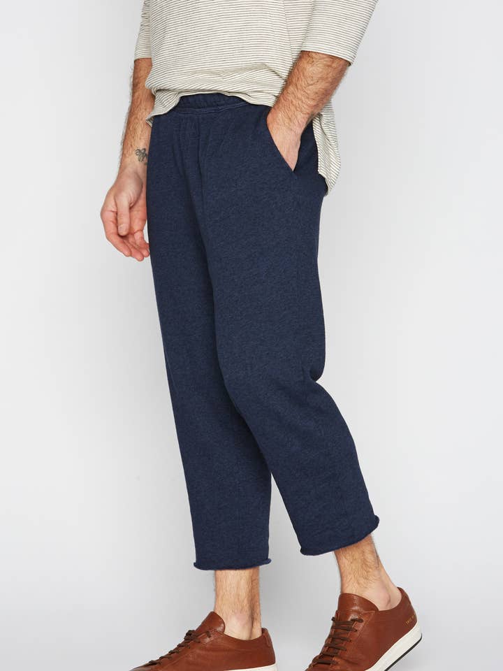 Heren French Terry Afgeknipte Onbewerkte Zoom Joggingbroek voor wholesale door Mika Jaymes