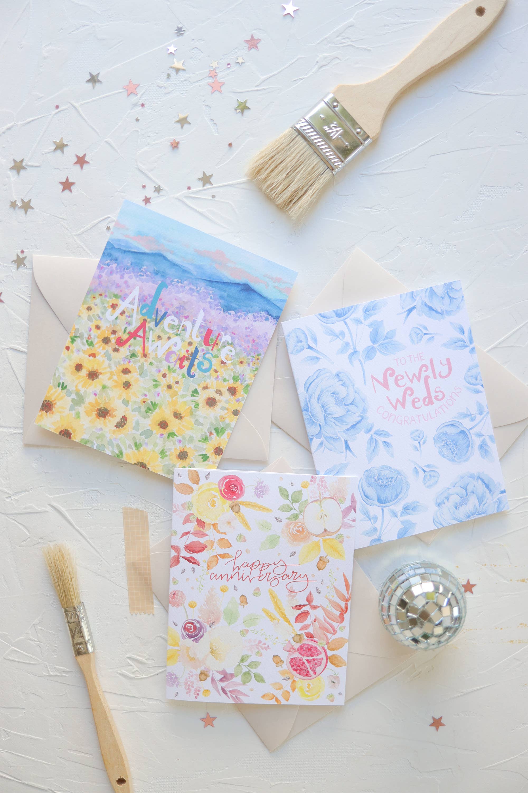 Stephanie Tara Stationery – Großhandel Hochzeitskarte – Herzlichen Glückwunsch an das Brautpaar, etwas Blaues Hochzeitskarte2