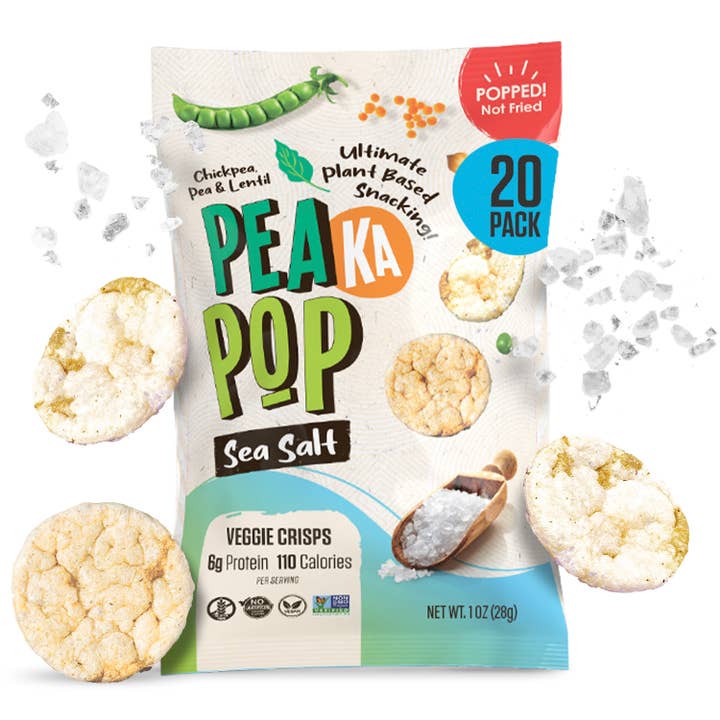 PeaKaPop - Wholesale Puffed Snack - PeaKaPop Veggie Crisps Sea Salt
