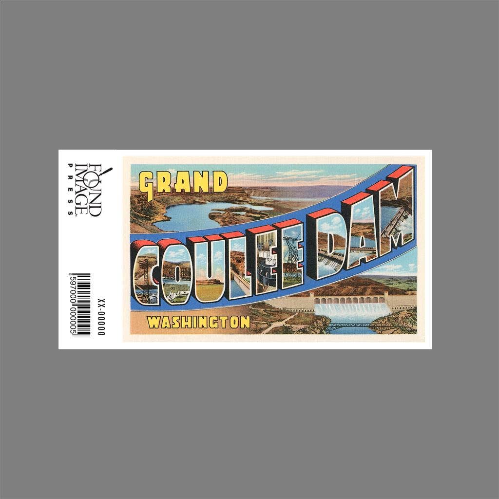 Found Image Press - Wholesale Sticker - Sticker WA-414 Grand Coulee Dam1