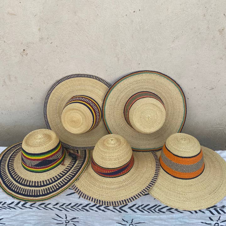 ARA BOLGA BASKETS LLC - Wholesale Straw Hat - Women's - Bolga/Ghana Hat / Handmade Hat (Copy)3