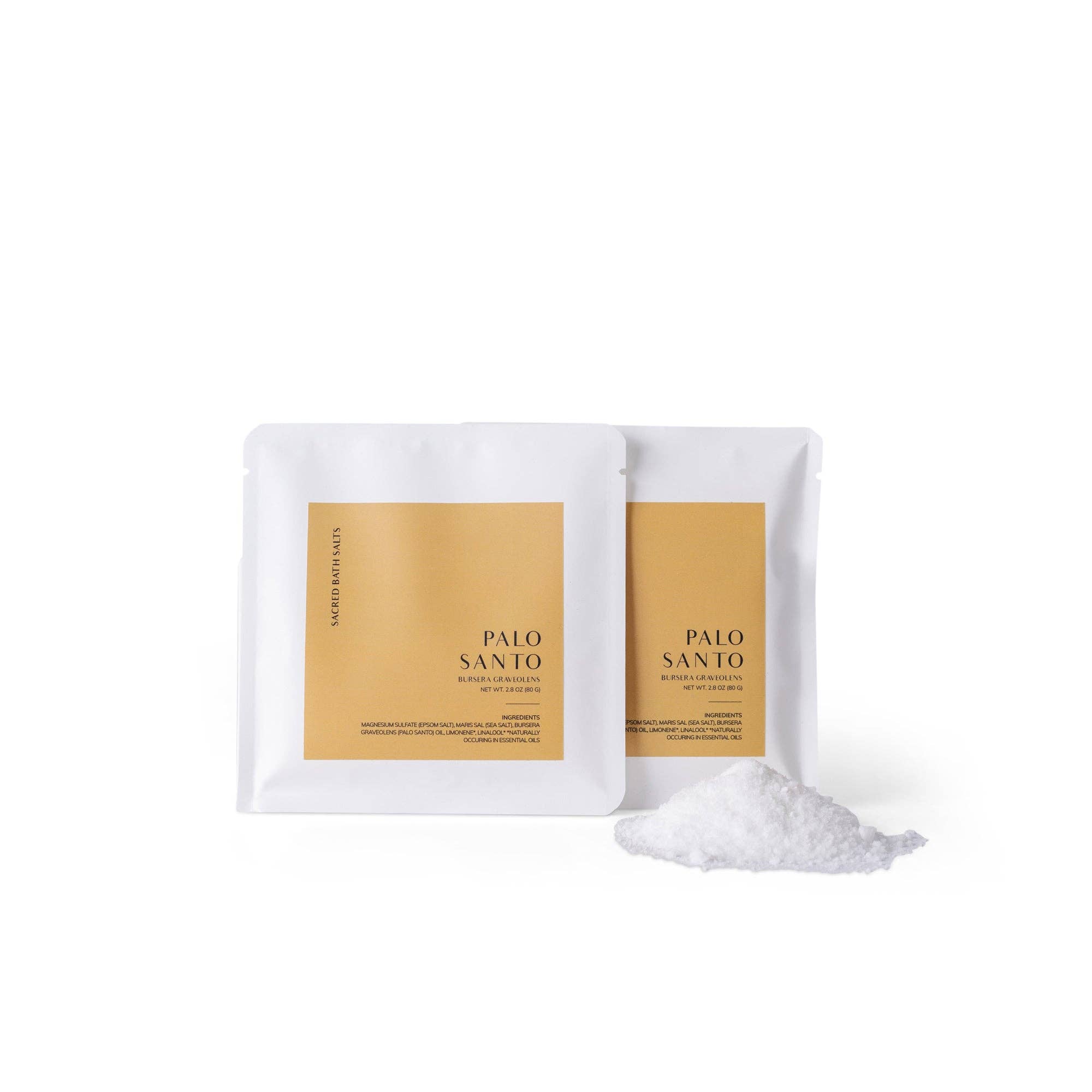 Cedar and Myrrh - Wholesale Bath salts - Palo Santo Bath Salt – Epsom & Mediterranean Sea Salt Blend (80g x 1 Pouch)
