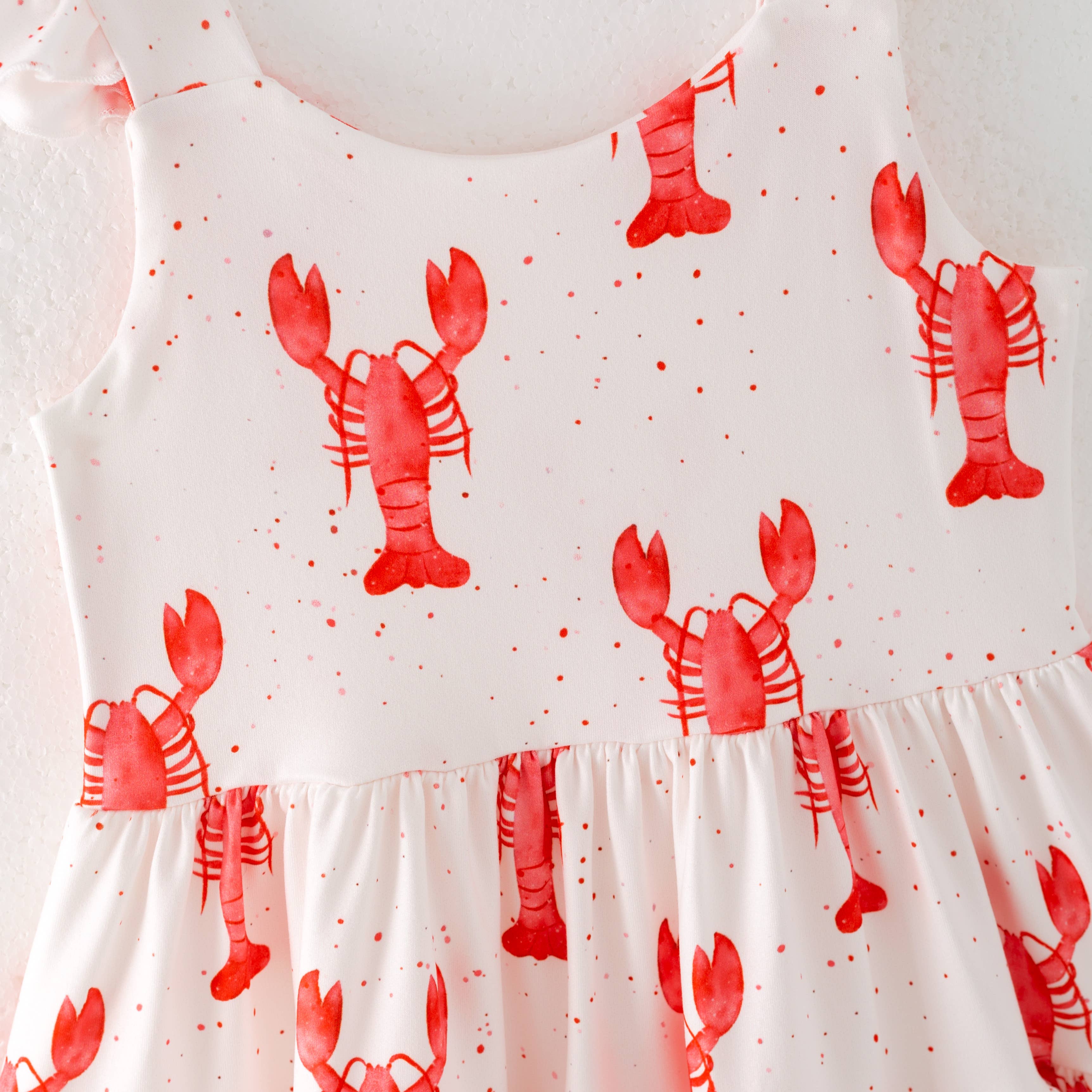 Auraquise - Vente Robe – enfant - Robe d'été pour filles avec patchwork et imprimé homards2