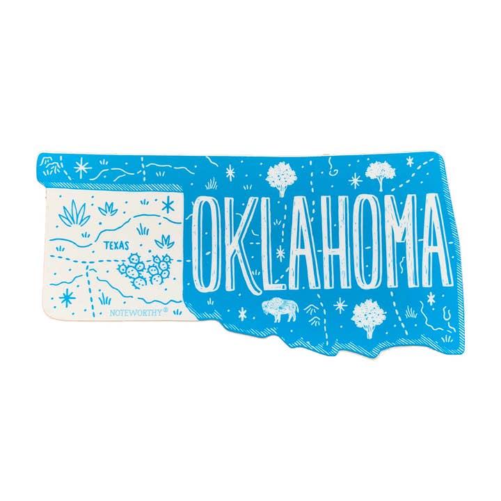 Oklahoma Sticker for wholesale by Noteworthy Paper & Press