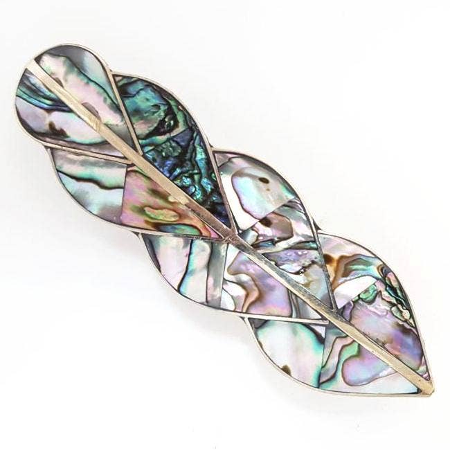 Costello International - Wholesale Barrette - Women's - Blue Pacific Abalone & Mother-of-Pearl Hair Clip Barrettes14