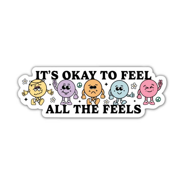 Sunshine & Lemons Co. - Wholesale Sticker - It's Okay To Feel All The Feels Vinyl Sticker0