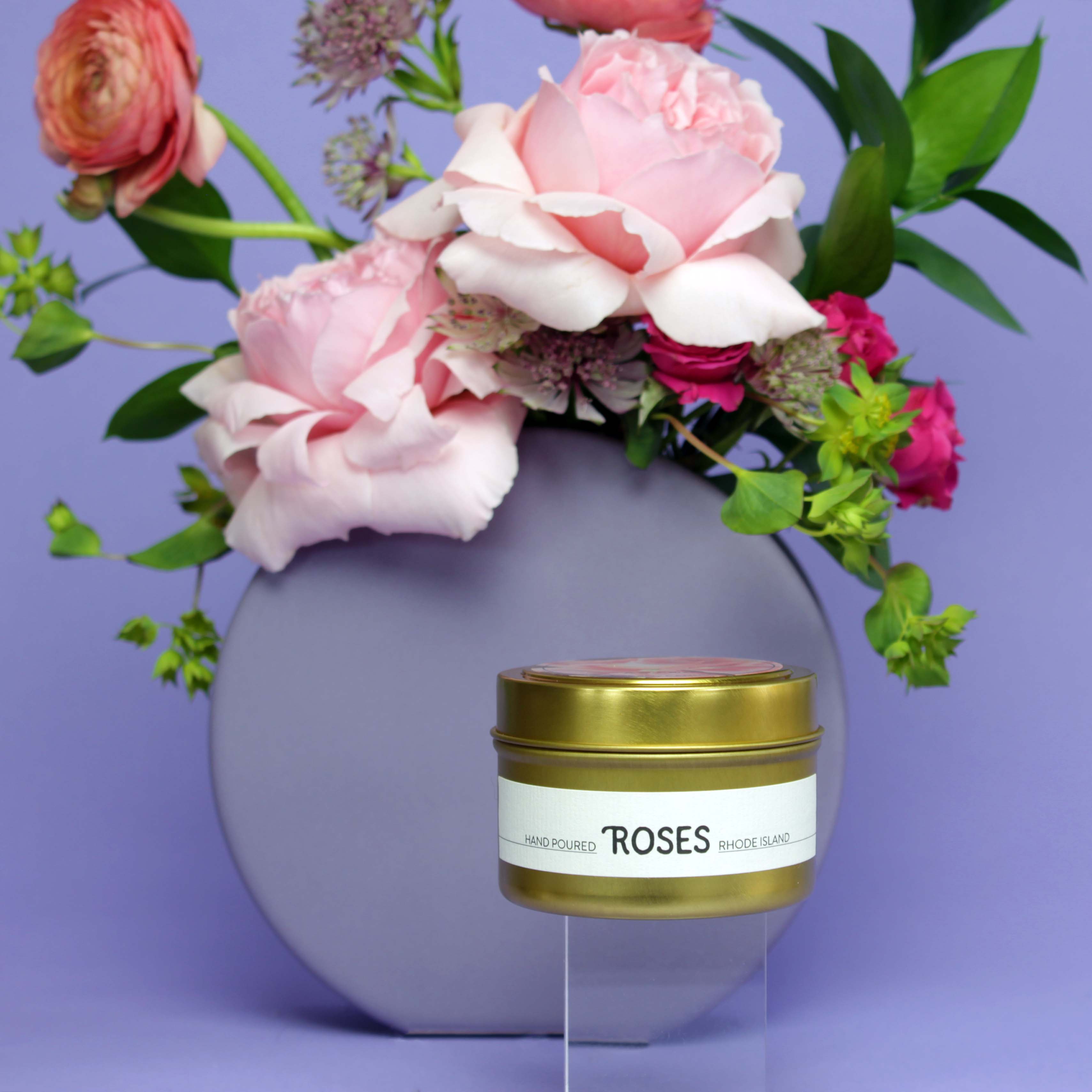 Aster Candle - Wholesale Travel Candles - Roses Candle - 4oz1