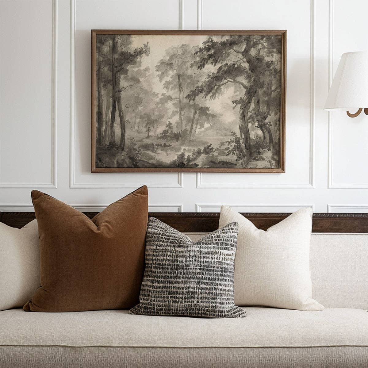 Paper House Print Shop - Wholesale Art Print - Vintage Wooded Landscape Muted Art Print1