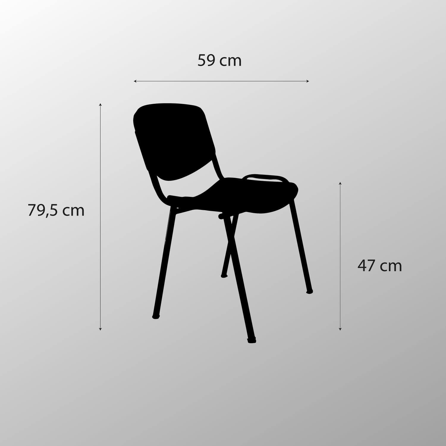 MEDEL OFFICE - Vendita all'ingrosso Sedie - Sedia da sala d'attesa Confident in plastica e metallo2