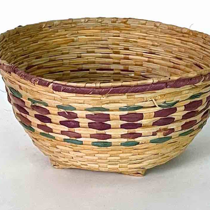 The Niger Bend – wholesale Basket – Small Rare "Soft" Straw Woven Mali Basket | 3 x 7"0