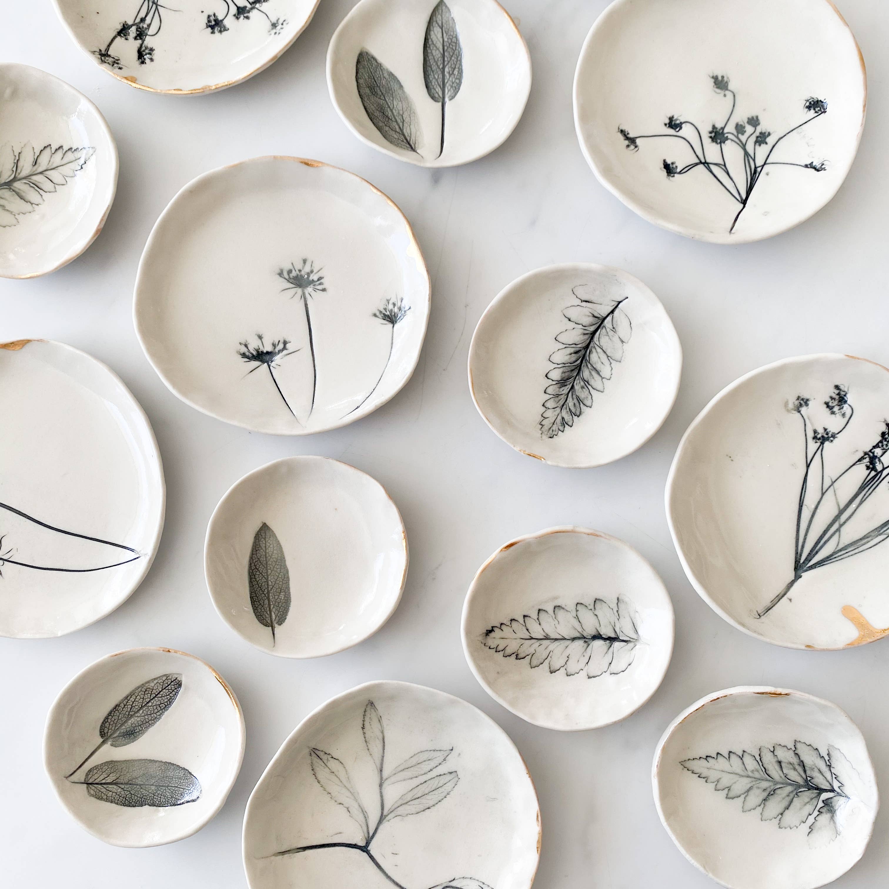Michelle Barrett Ceramics - Wholesale Jewelry Dish - Nature Print Ring Dish1