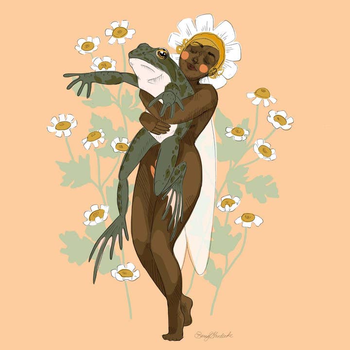 Whimsical Art by Darcy Goedecke - Wholesale Art Print - Feverfew Fairy | Print1