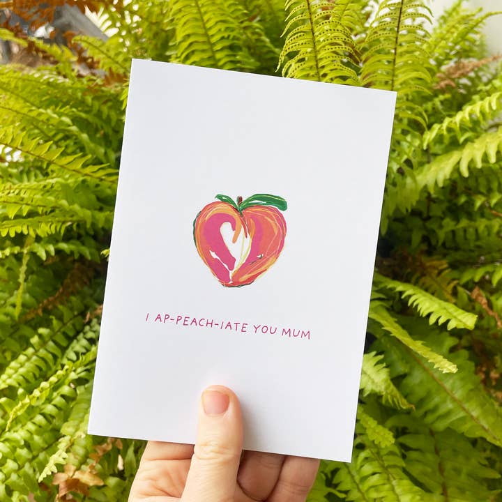 TARJETA TAMAÑO A6 PARA EL DÍA DE LA MADRE, COLOR MELOCOTÓN para venta al por mayor de Frank's Prints